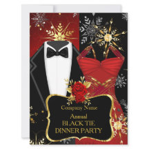 Kerstmis formeel zwart galadiner rood smoking