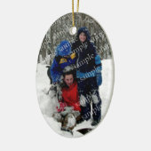 Kerstmis Foto Aandenken Keramisch Ornament (Links)