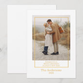 Kerstmis Foto Collage Gouden Kerstkaart Kaart (Voorkant / Achterkant)