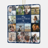 Kerstmis Foto Collage Keramische Versiering Keramisch Ornament (Links)