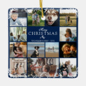 Kerstmis Foto Collage Keramische Versiering Keramisch Ornament (Voorkant)