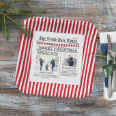 Kerstmis Foto Collage Simple Newspaper Papieren Bordje