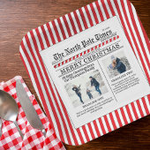 Kerstmis Foto Collage Simple Newspaper Papieren Bordje