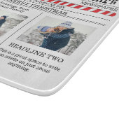 Kerstmis Foto Collage Simple Newspaper Snijplank (Hoek)