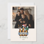 Kerstmis Foto Grappige Reinbeer Feestdagenkaart (Voorkant)