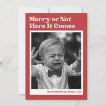Kerstmis Foto in het Rood, Merry of Niet