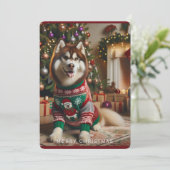 Kerstmis Foto Kerst Platte Vakantiekaart Feestdagenkaart (Staand voorkant)