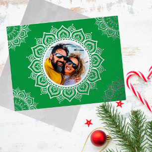 Kerstmis Foto Mandala Folie Feestdagen Briefkaart