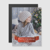 Kerstmis Foto met Kerstlint (Voorkant / Achterkant)