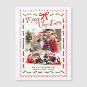 Kerstmis Foto Rode Hand Getekende Doodle Magneet (Voorkant)