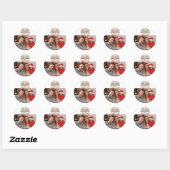 Kerstmis Foto Ronde Sticker (Vel)