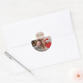 Kerstmis Foto Ronde Sticker (Envelop)