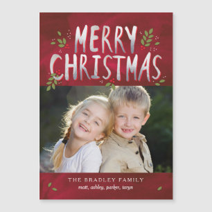 Kerstmis Foto Vakantie Dunne Magnetische Kaart