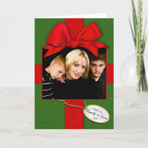 Kerstmis - Foto voor onze familie aan u - cadeau Feestdagen Kaart