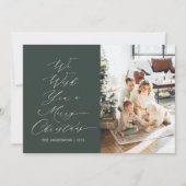 Kerstmis Foto Wensen Feestdagenkaart (Voorkant)