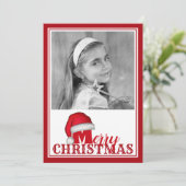 Kerstmis foto Whimsical Schattige Jolly Pet Feestdagenkaart (Staand voorkant)