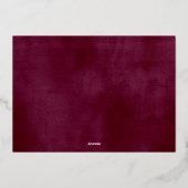 Kerstmis Foto Wintergroen Monogram Folie Feestdagenkaart (Achterkant)