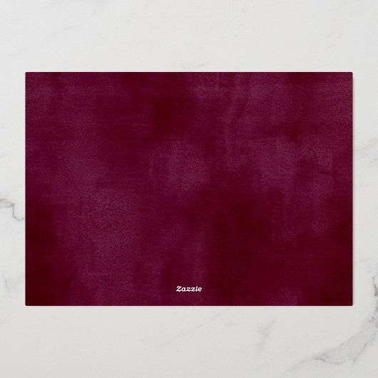 Kerstmis Foto Wintergroen Monogram Folie Feestdagenkaart (Achterkant)