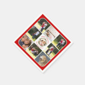 Kerstmis, fotocollage met negen foto's servet (Hoek)