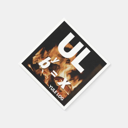 Kerstmis fotograferen - Yule Log Servet (Hoek)