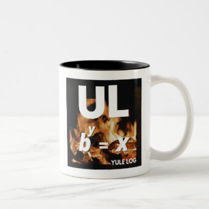 Kerstmis fotograferen - Yule Log Tweekleurige Koffiemok