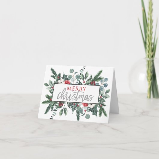 Kerstmis Fotokaart Bedankkaart (Voorkant)