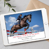 Kerstmis fotokaart voor ruiters feestdagenkaart