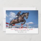 Kerstmis fotokaart voor ruiters feestdagenkaart (Voorkant)