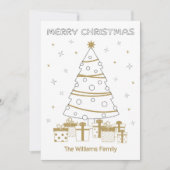 Kerstmis Fotonaam Custom Fun Coloring Uniek Feestdagenkaart (Voorkant)