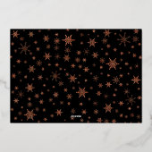 Kerstmis Fotonaam Elegant Roos Goud Custom Folie Feestdagenkaart (Achterkant)