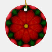 Kerstmis fractal keramisch ornament (Voorkant)
