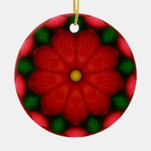 Kerstmis fractal keramisch ornament (Voorkant)