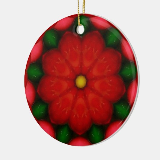 Kerstmis fractal keramisch ornament (Links)