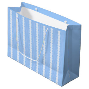 Kerstmis Fractal Pastel Blauwe Strepen Cadeautas 