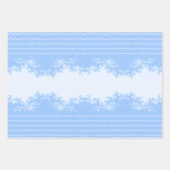 Kerstmis Fractal Pastelblauw Inpakpapier Vel (Voorkant)
