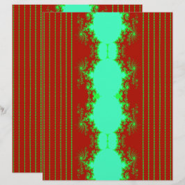 Kerstmis Fractal Rood & Groen Scrapbook Papier