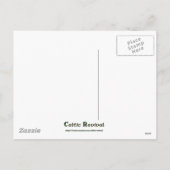 Kerstmis Fractal Zwart Metaal Keltisch Knoop  Feestdagenkaart (Achterkant)