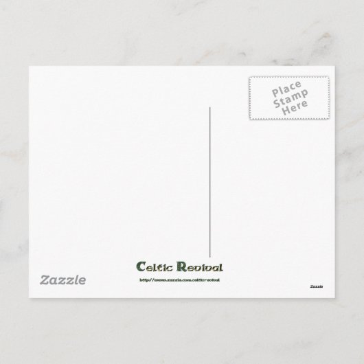 Kerstmis Fractal Zwart Metaal Keltisch Knoop  Feestdagenkaart (Achterkant)