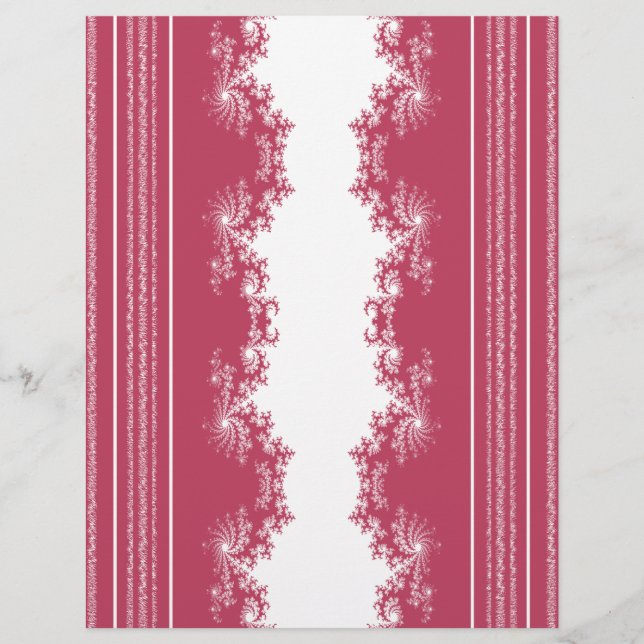 Kerstmis Fractale Pepermunt Scrapbook Papier (Voorkant)