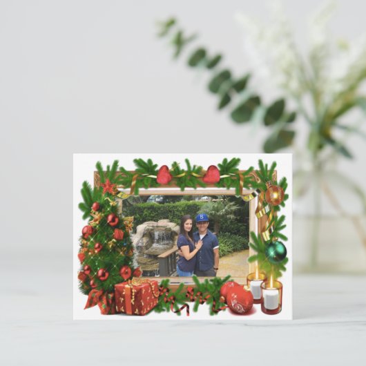 Kerstmis Frame Feestdagenkaart (Staand voorkant)