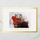 Kerstmis frame minimaal goud folie feestdagenkaart (Voorkant)