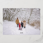 Kerstmis frame minimaal goud folie feestdagenkaart (Achterkant)