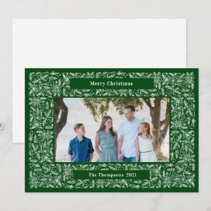 Kerstmis Frame Vakantie Groen Feestdagenkaart