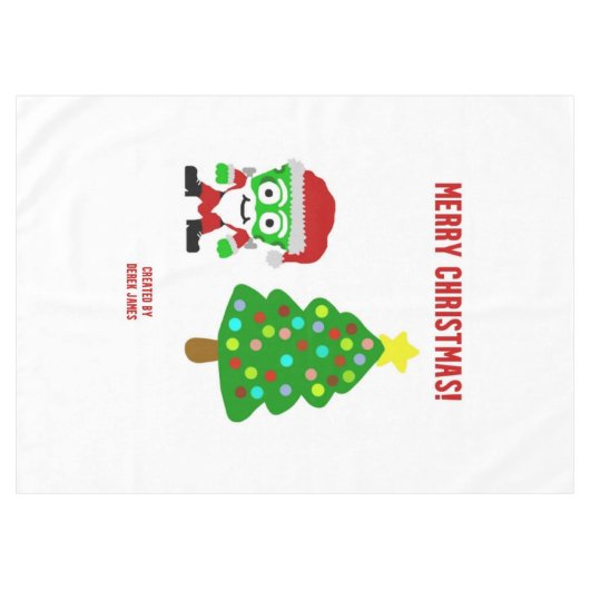Kerstmis FrankenCheese Tafelkleed (Voorkant (Horizontaal))