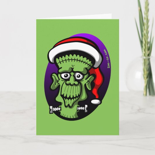 Kerstmis Frankenstein Feestdagen Kaart (Voorkant)