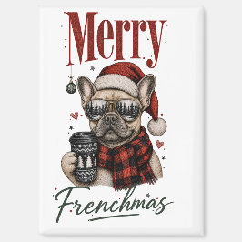 Kerstmis Franse Bulldog Magneet