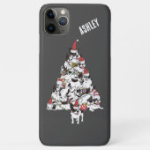 Kerstmis Franse Bulldog Puppy Kerstboom Case-Mate iPhone Case (Achterkant)