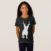 Kerstmis Franse Bulldog rendier Franse hond Gift T-shirt (Voorkant volledig)