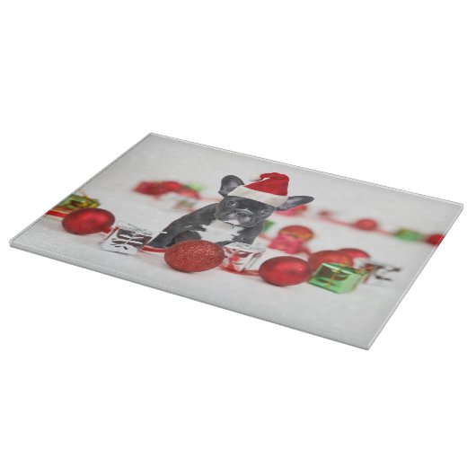Kerstmis Franse Bulldog snijplanken (Hoek)