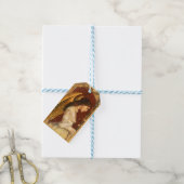 Kerstmis Fresco Angel Cadeaulabel (Met Touw)